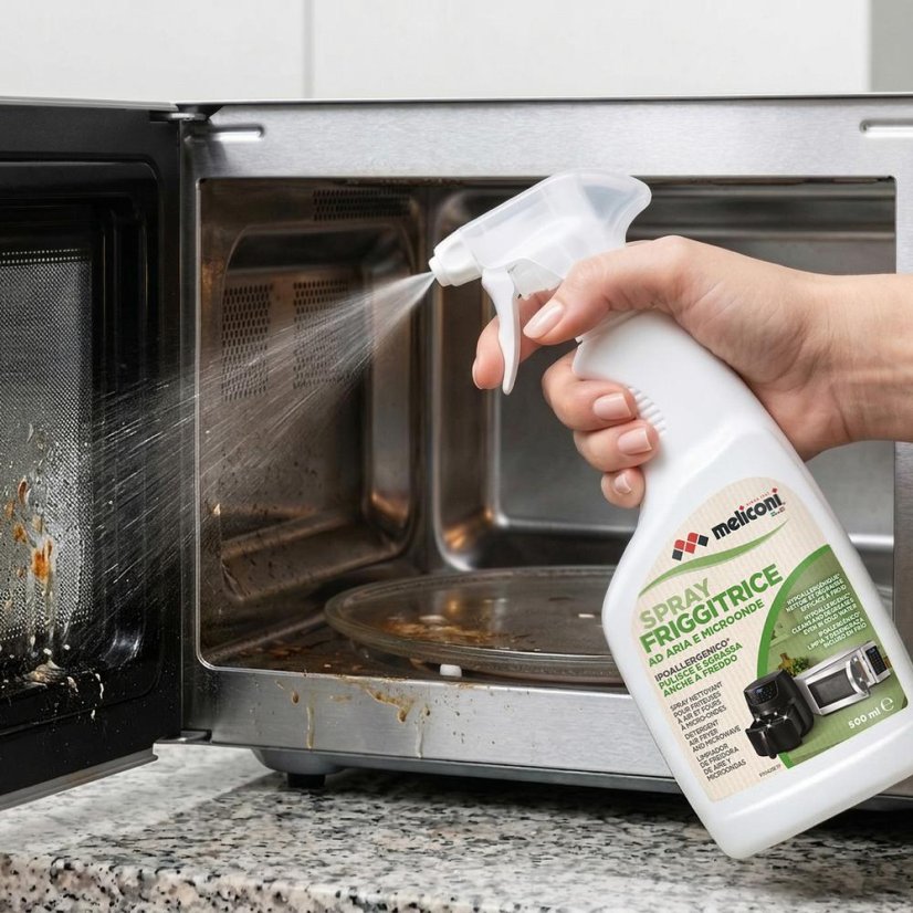 Meliconi 621036 tisztító spray forró levegős sütőkhöz és mikrohullámú sütőkhöz