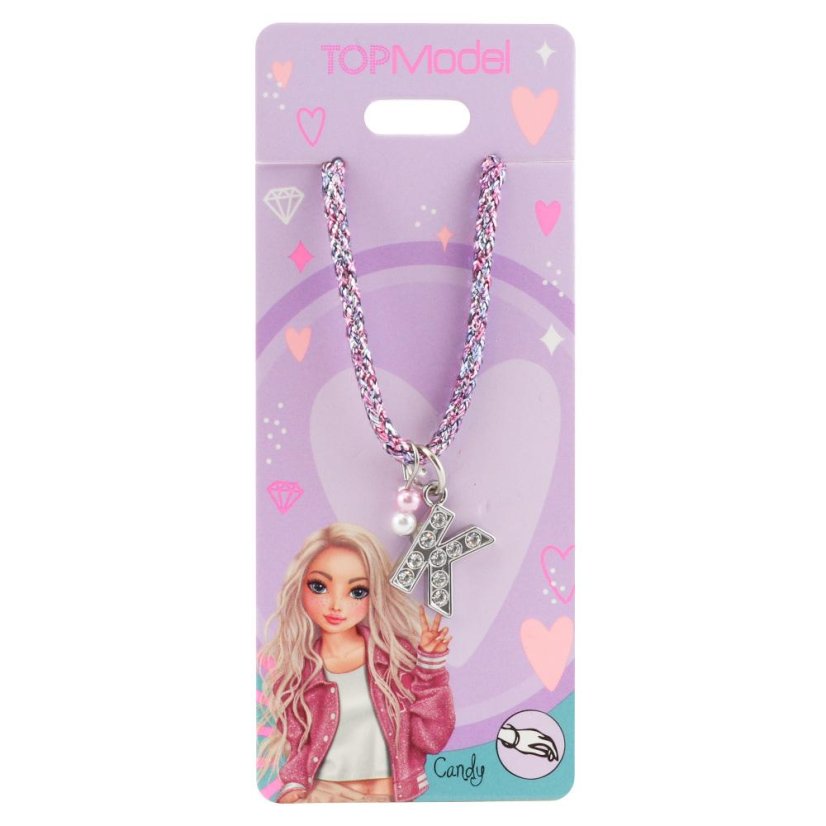 Top Model string bracelet, letter "K" Candy