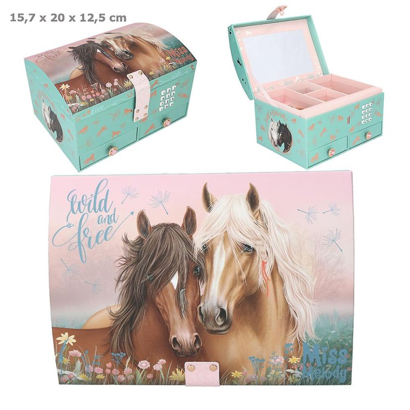 Kóddal ellátott ékszerdoboz hanghatással Miss Melody Wild & Free