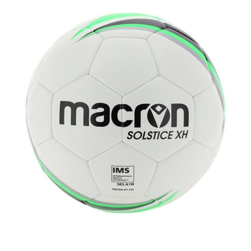 Fußball Macron Solstice XH - Farbe: Weiß/Grün, Größe: 4