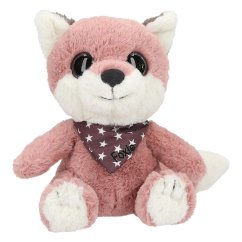 Pluszowa lisiczka Snukis Foxie – 18 cm, różowo-biała