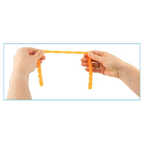 Dino World silicone cord, 30 cm, orange