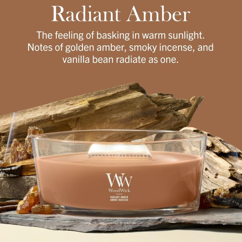 WoodWick hajó alakú gyertya, Radiant Amber