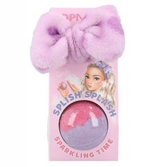 Bath bomb with Top Model Candy headband, Peach lilac