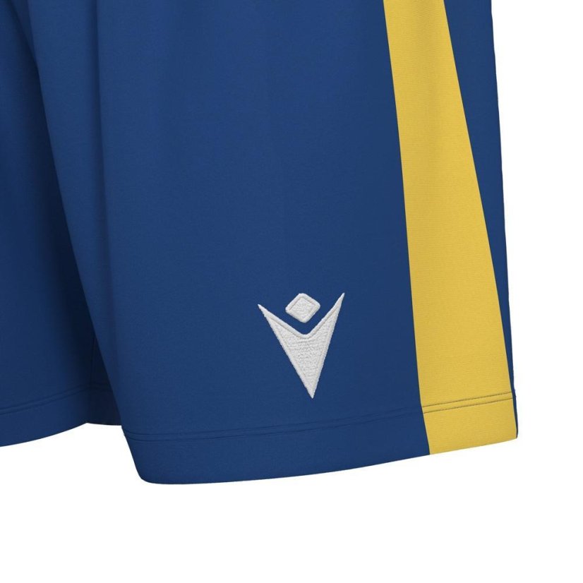 Fußballshorts Macron Skara Eco - Farbe: Königsblau/Gelb, Größe: L