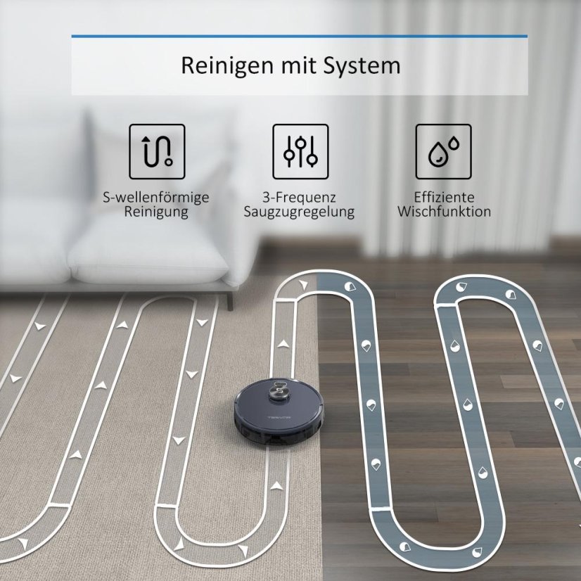Robot odkurzający Tesvor S6 Smart z nawigacją laserową i żyroskopową