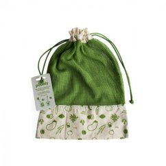 Pebbly NBA178 cream-green vegetable bag