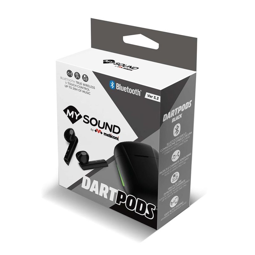 Meliconi DART PODS BK 497413 black headphones