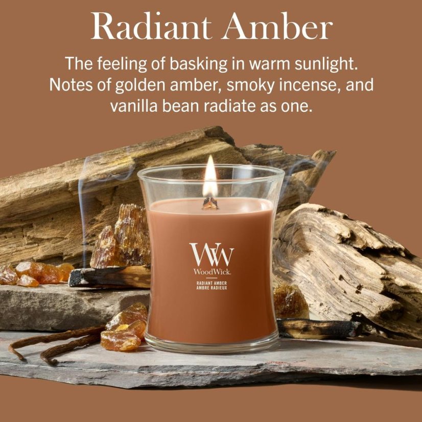 WoodWick Medium Candle, Radiant Amber