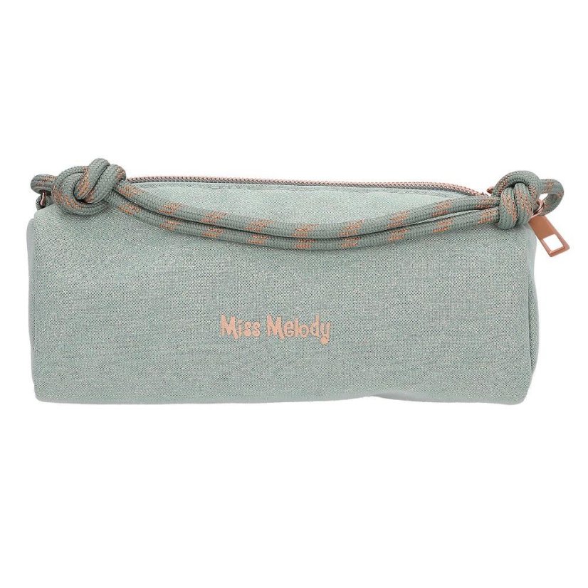 School pencil case tube with loop Miss Melody Romantic Fields