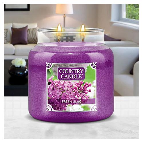 Country Candle Kerze mittelgroß, Fresh Lilac
