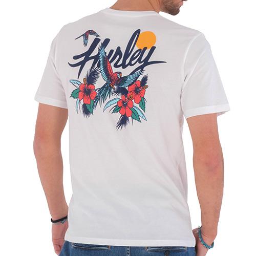 Pánske tričko Hurley Everyday Wash Parrot Bay - Farba: Biela, Veľkosť: S
