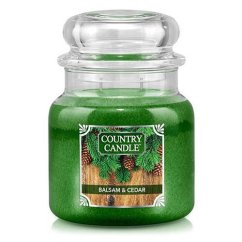 Svíčka Country Candle střední, Balsam & Cedar