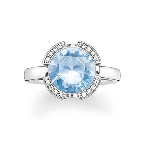 Ring Thomas Sabo Light Blue Stone TR2038-059-31-54