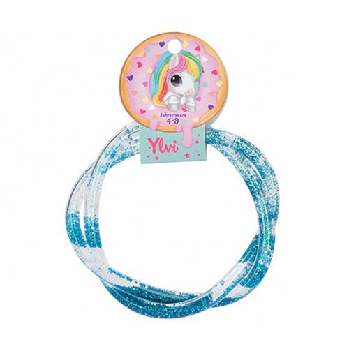 Doppelarmband mit Glitzersteinen Ylvi, blau