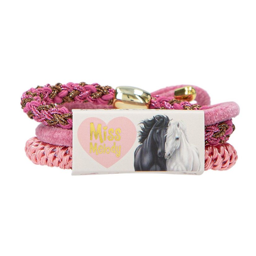 Set of three Miss Melody hair ties