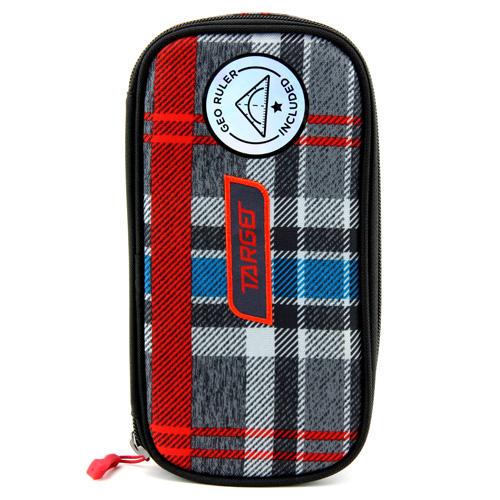 Target Compact Geo Gray Chili 21397 School Pencil Case