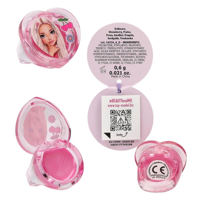 Top Model Glow to Go Lip Gloss in a Ring, Light Pink