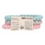 Set of 3 Top Model hair ties, blue and pink shades