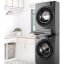 Universal adapter between the handle and the dryer with a wooden shelf Meliconi Torre DARK 656128 black