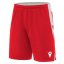 Fußballshorts Macron Tempel - Farbe: Rot/Weiß, Größe: M
