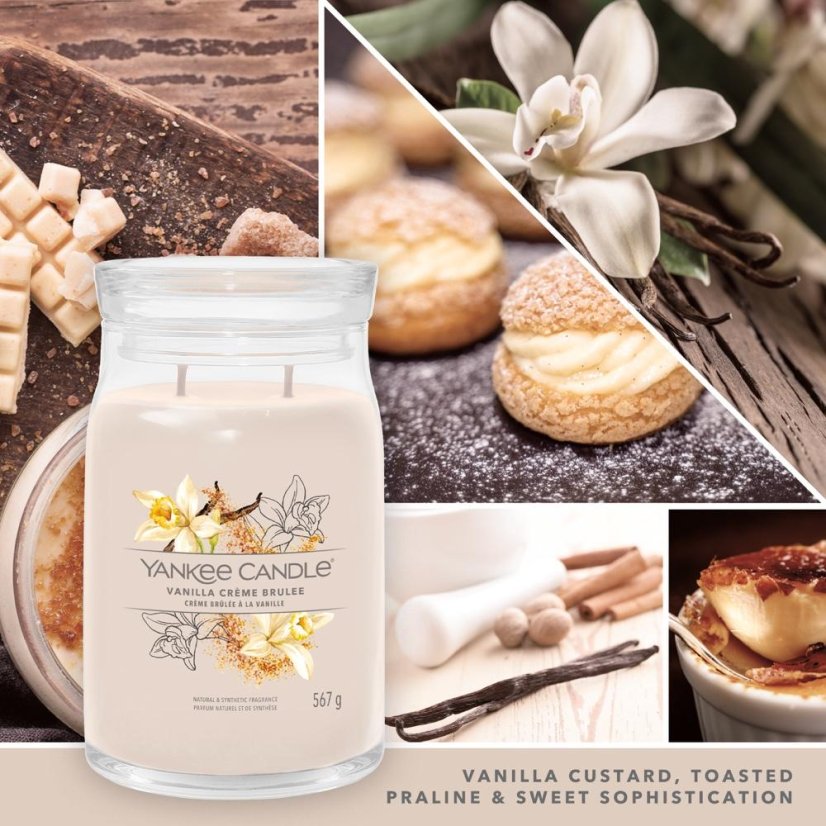 Svíčka Yankee Candle Signature velká, Vanilla Créme Brulée