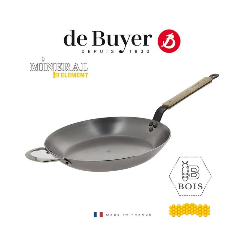 Stahlpfanne de Buyer Mineral B Bois 5710.32, 32 cm