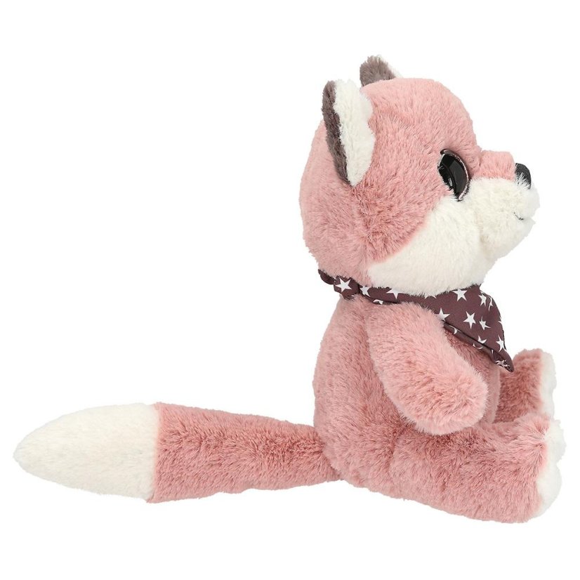 Snukis Foxie Plush Fox – 18 cm, pink and white