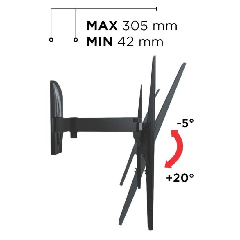 Meliconi TV-Halterung 480972 SlimStyle Plus 400 SR schwarz