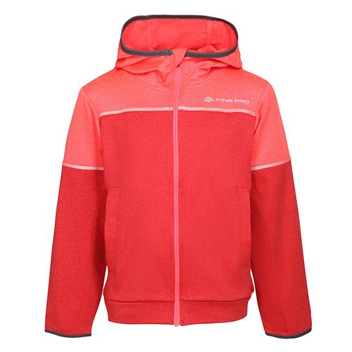 Bluza dziecięca Alpine Pro Swano - Kolor: Czerwony, Rozmiar: 128-134