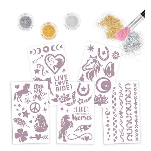 Miss Melody Glitter Tattoo Set