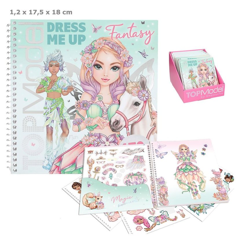 Kreatives Heft mit Aufklebern Top Model Fantasy