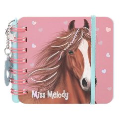 Mini zápisník s guľôčkovým perom Miss Melody, hnedý koník