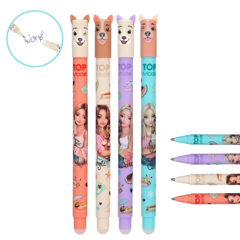 Top Model Sunny Dog Hayden Erasable Gel Pen, Coral