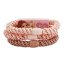 Set of three beaded hair ties Top Model – light colors