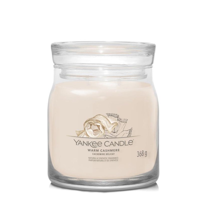 Svíčka Yankee Candle Signature střední, Warm Cashmere