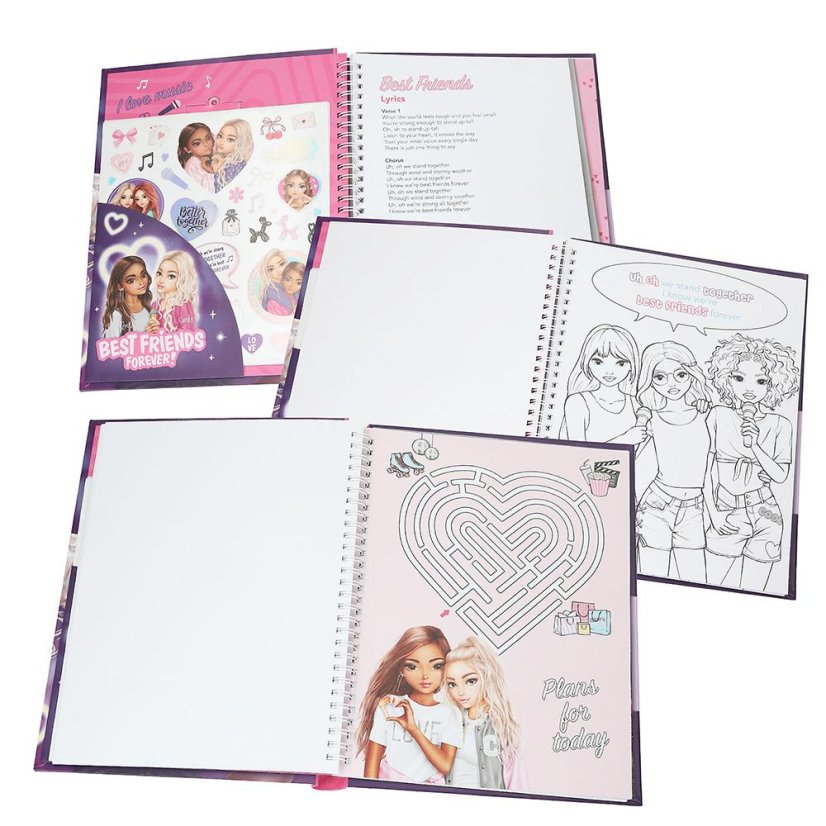 Kreatives Malbuch mit LED-Lichtern und Musik Top Model My BFF