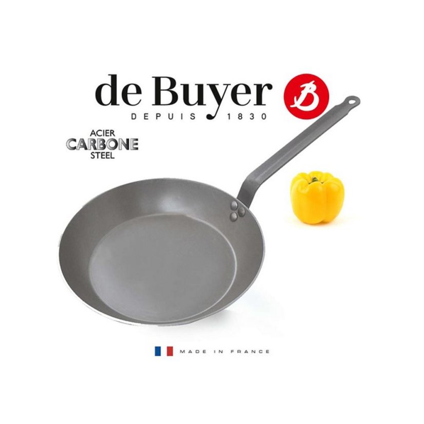 De Buyer Carbone Plus 5110.28 steel pan, 28 cm