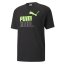 Men's Puma Power Logo T-shirt - Color: Red, Size: XXL
