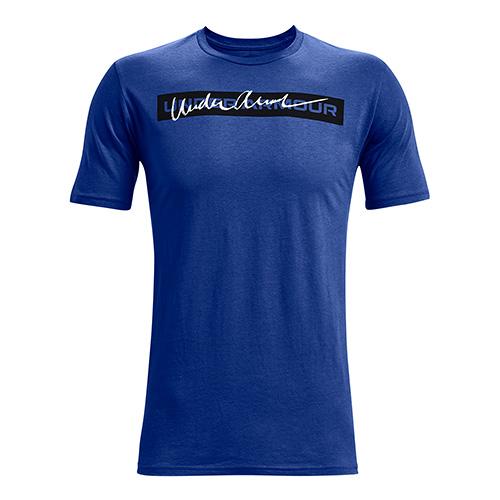 Herren-T-Shirt Under Armour SIGNATURE KETTLEBELL SS - Farbe: Orange, Größe: M