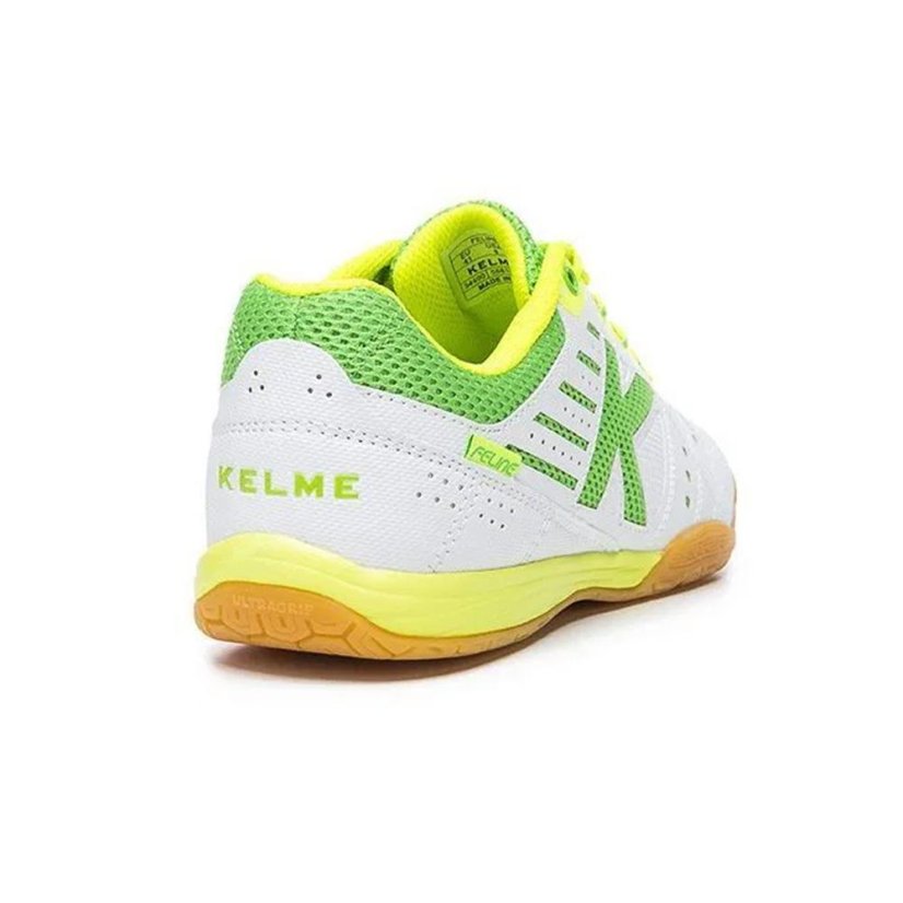 Sálová obuv Kelme Feline 6.0 - Barva: Bílá/zelená, Velikost: 38