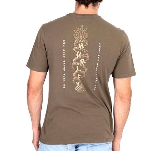 Herren-T-Shirt Hurley Evd Wash Tropical Slices - Farbe: Braun, Größe: S
