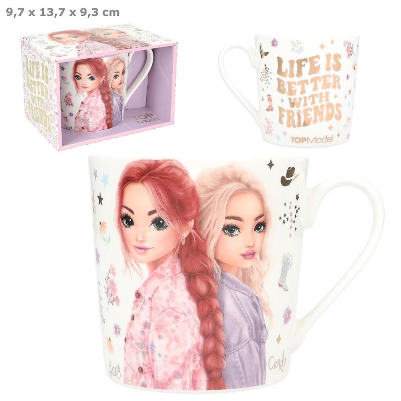 Porcelánový hrneček s věnováním Top Model CowGirl
