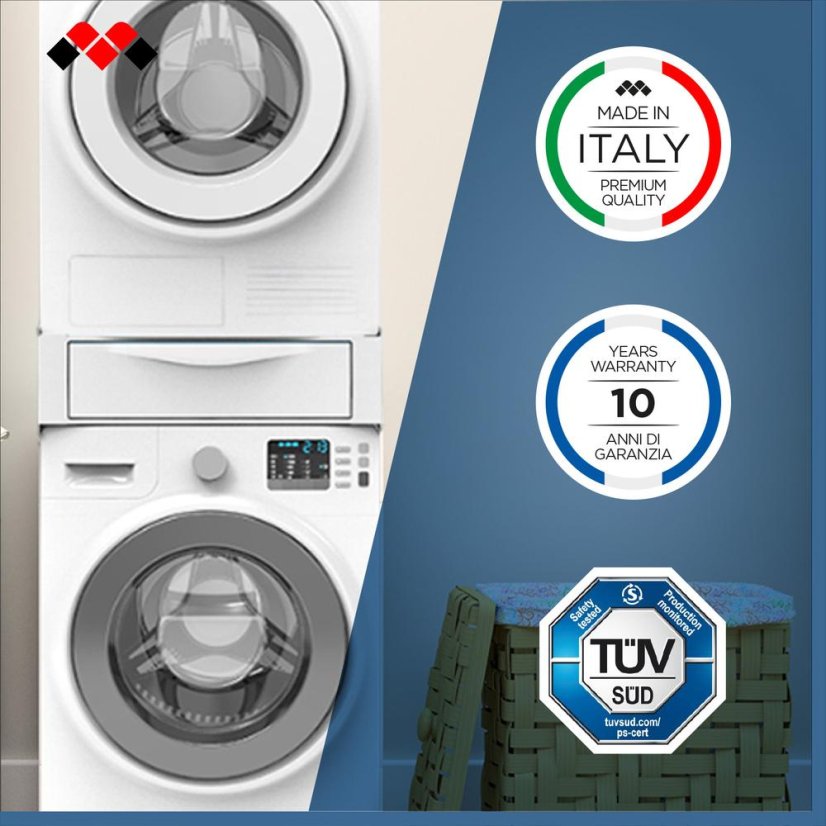 Kombinácia práčky a sušičky s výsuvnou zásuvkou Meliconi 656112 Torre Extra L60 biela