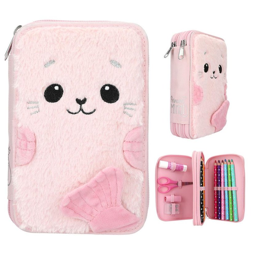 Two-tier pencil case with Princess Mimi Robby accessories