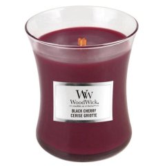 Svíčka WoodWick střední, Black Cherry