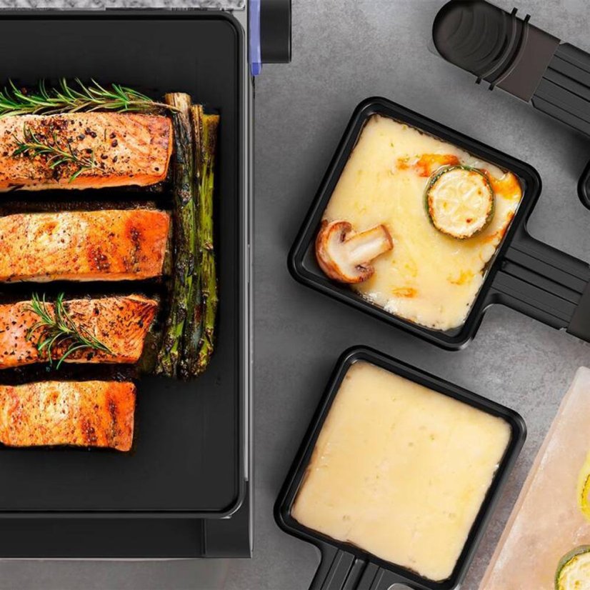 Raclette-Grill Black+Decker BXFC1400E schwarz/Naturstein