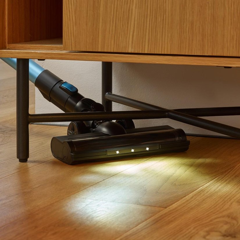 Severin S'Power Slim HV 7151 stick vacuum cleaner, black and blue