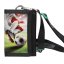 Action World fabric wallet with a neck strap, soccer theme