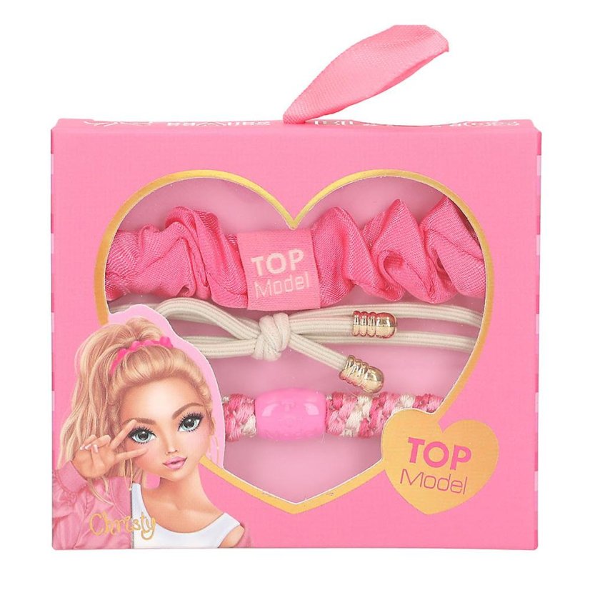 Set of elastic hair ties Top Model Christy